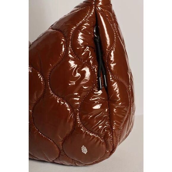 Free People Movement Surplus Shine Carryall Bag Purse Nutshell Brown NWT New - Picture 2 of 9
